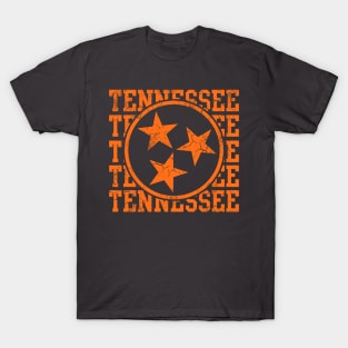 Tennessee State Flag Distressed Graphic T-Shirt